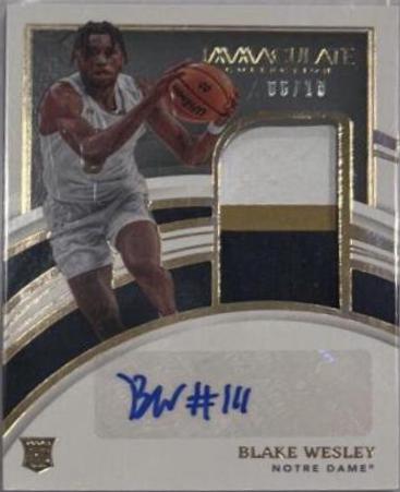 Blake Wesley [Patch Autograph Gold] #47