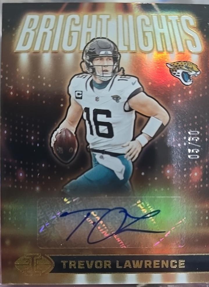 Trevor Lawrence #21 Football Cards 2024 Panini Illusions Bright Lights Signature