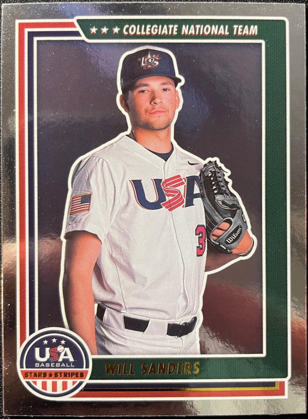 Will Sanders #26 Baseball Cards 2022 Panini Stars & Stripes USA