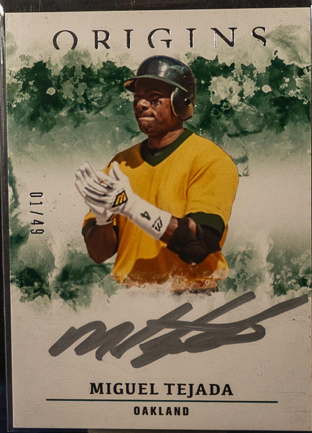 Miguel Tejada #OASI-MT 2021 Panini Chronicles Origins Autographs Baseball