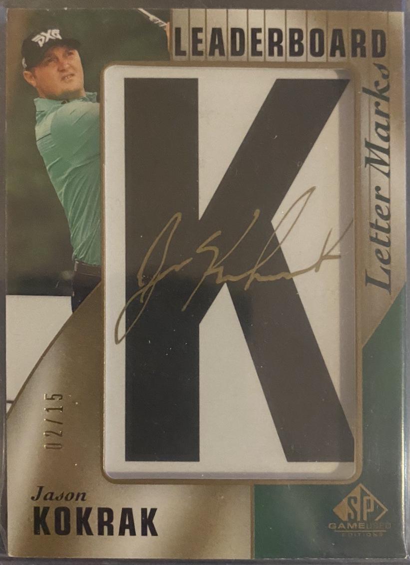 Jason Kokrak #LM-JK 2021 Sp Game Used Leaderboard Letter Marks Golf