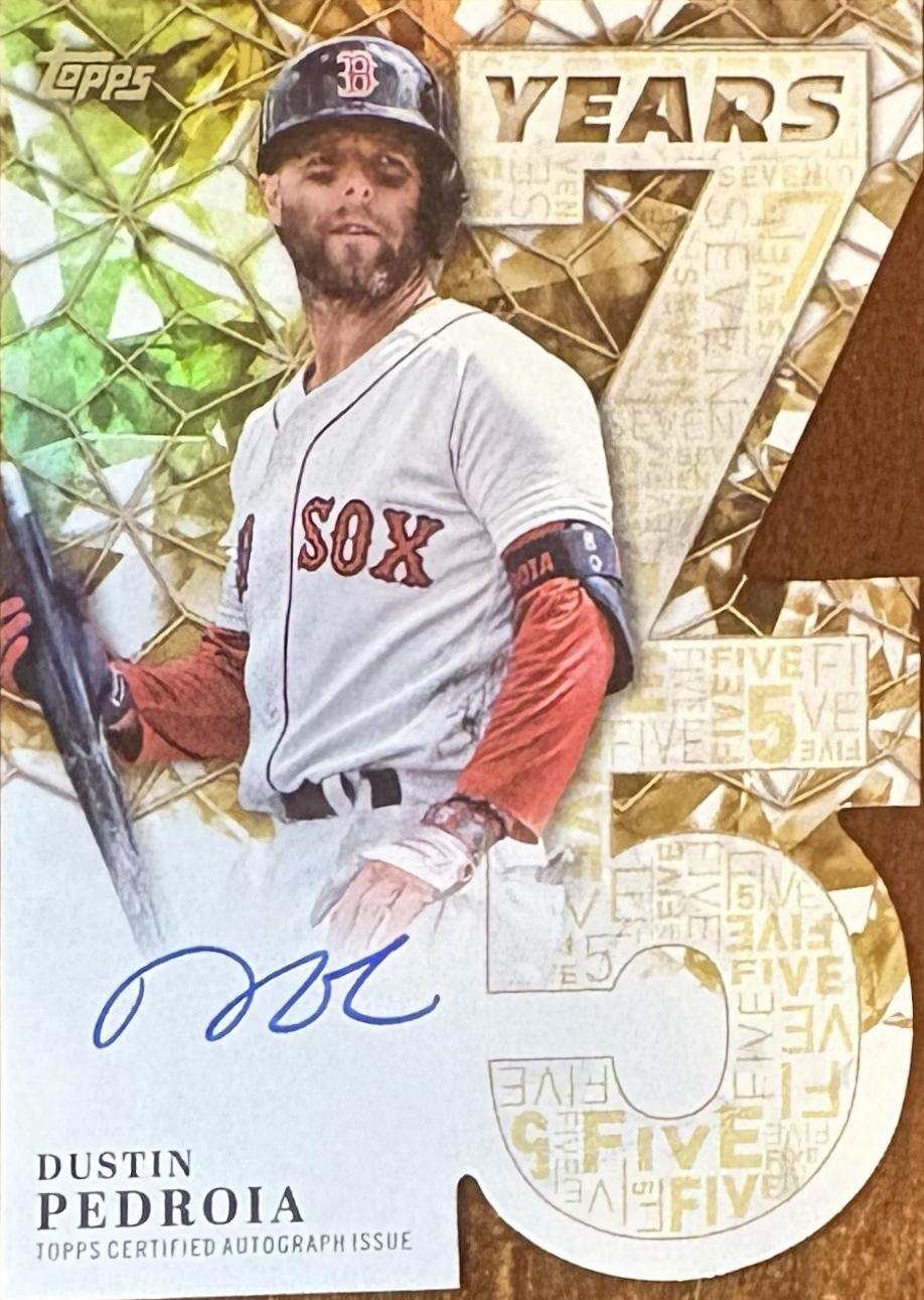 Dustin Pedroia #75YA-DP 2026 Topps Update 75 Years Die Cut Autograph Baseball