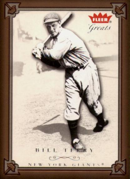Bill Terry #12 2004 Fleer Greats Of The Game Baseball