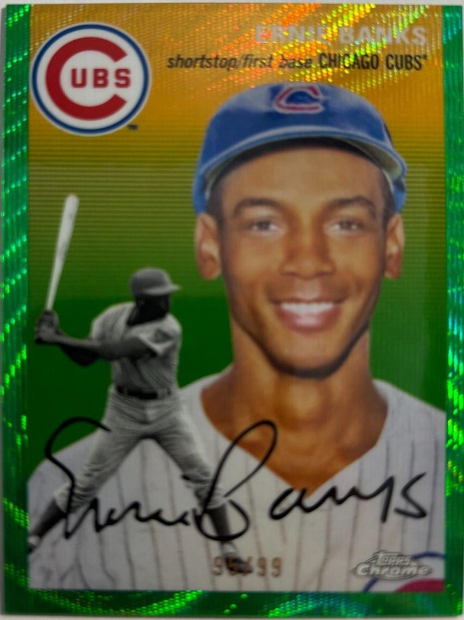 Ernie Banks [Green Wave Refractor] #445