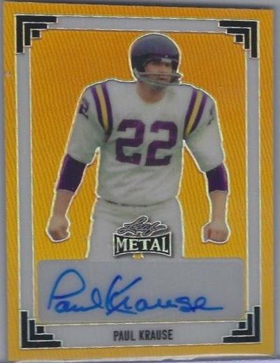 Paul Krause [Gold Prismatic] #91A-PK1