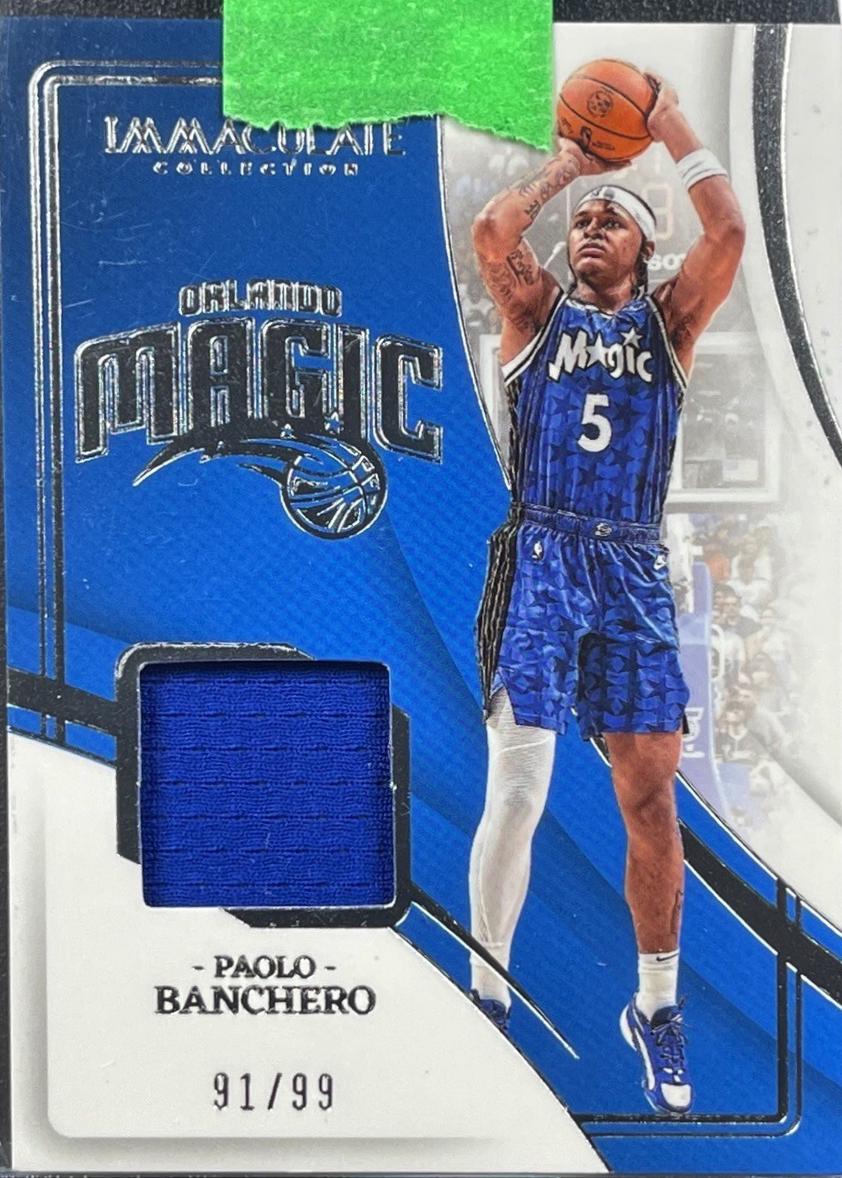 Paolo Banchero #20 Basketball Cards 2023 Panini Immaculate Materials