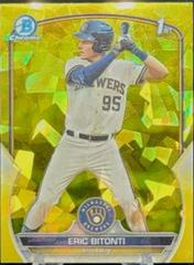 Eric Bitonti [Yellow] #BDC-134 Baseball Cards 2023 Bowman Draft Chrome Prices