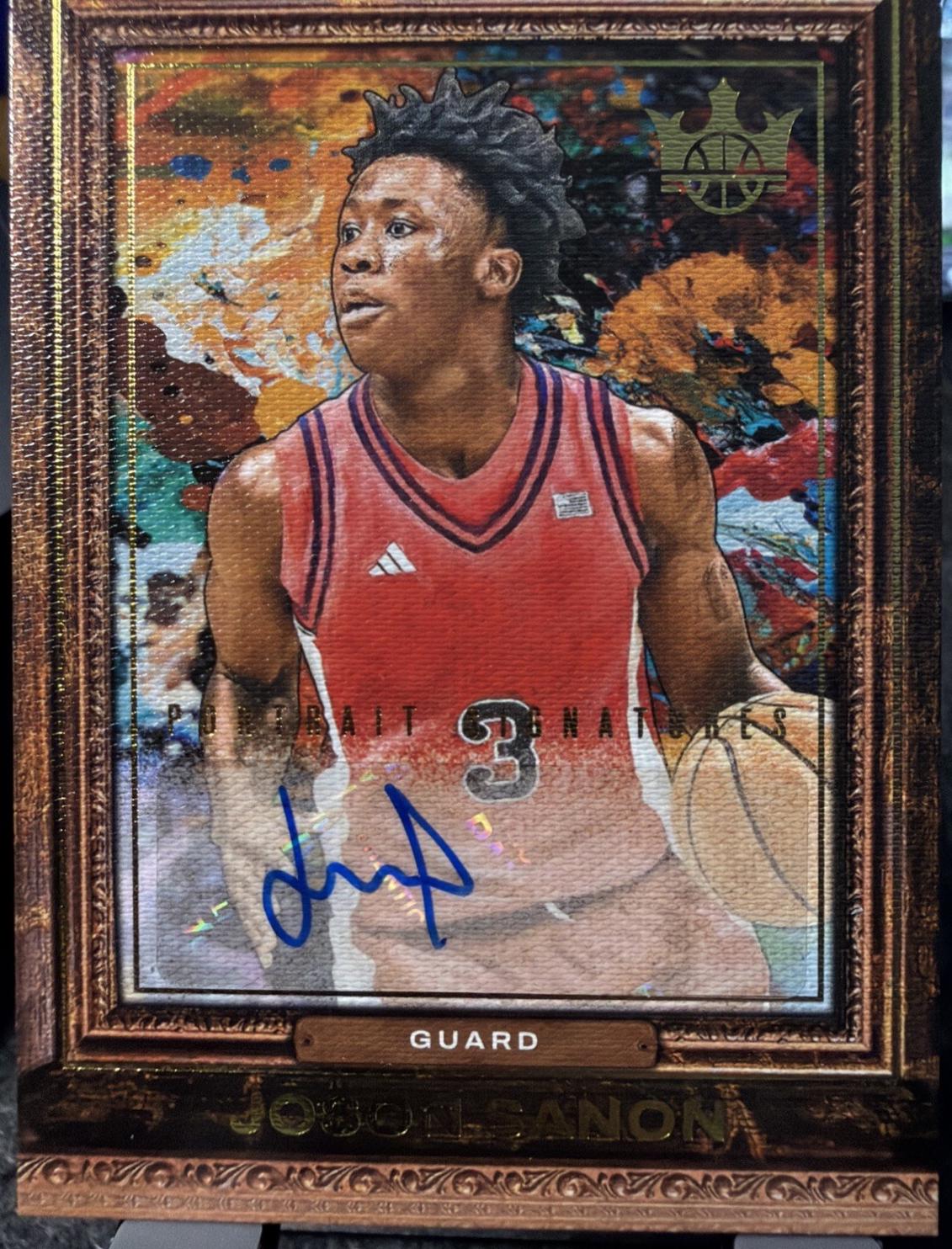 Joson Sanon #29 2025-26 Panini Court Kings Basketball Portrait Signatures