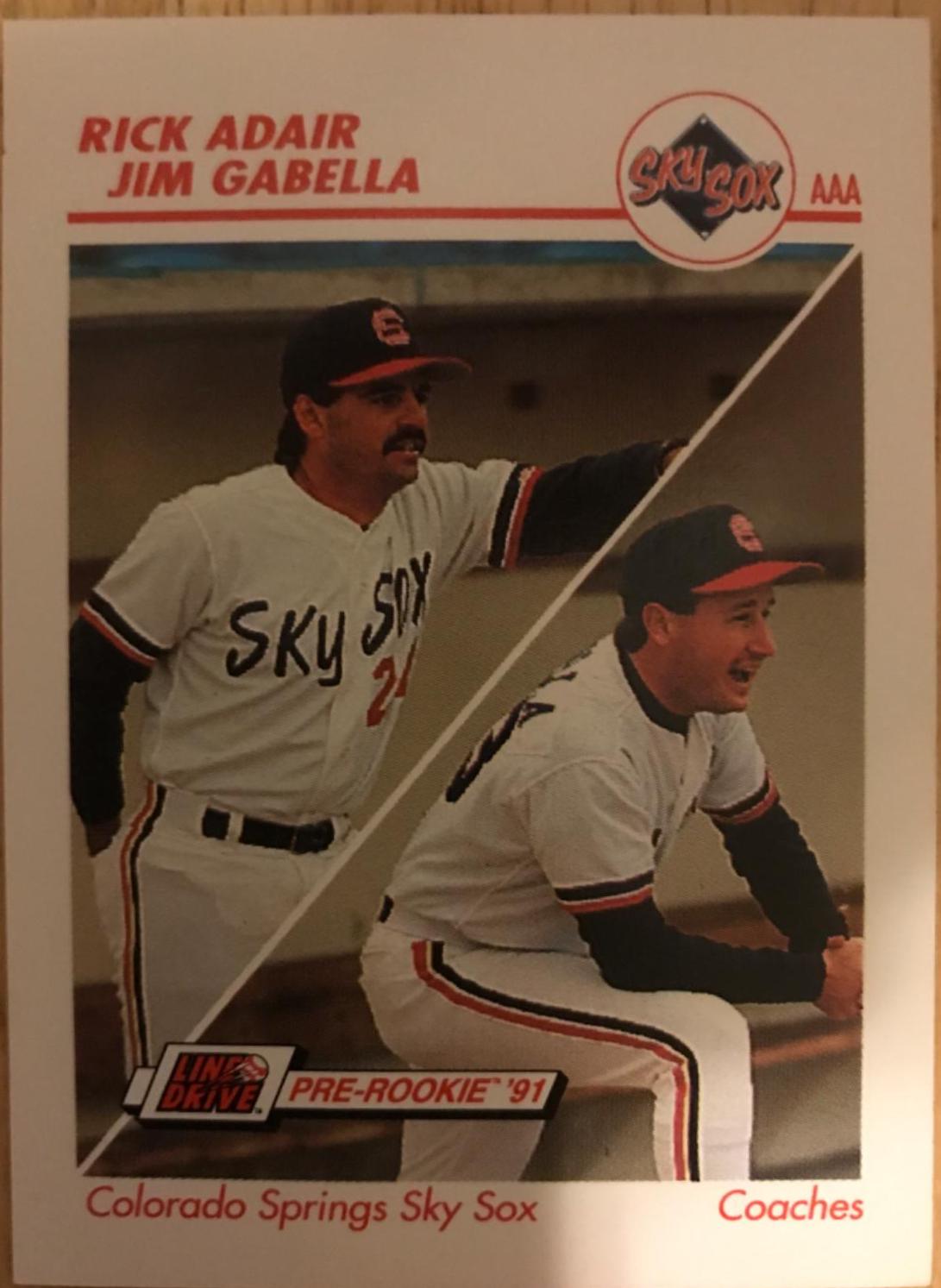 Rick Adair / Jim Gabella #100 1991 Line Drive AAA Baseball