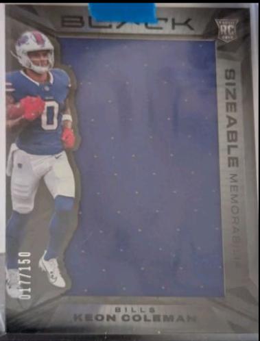 Keon Coleman #SR-KCN 2024 Panini Black Sizeable Rookie Memorabilia Football