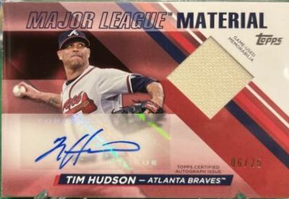 Tim Hudson #MLMA2-TH Baseball Cards 2024 Topps Major League Material Autograph