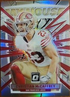 Christian McCaffrey #7 Football Cards 2023 Panini Donruss Optic My House
