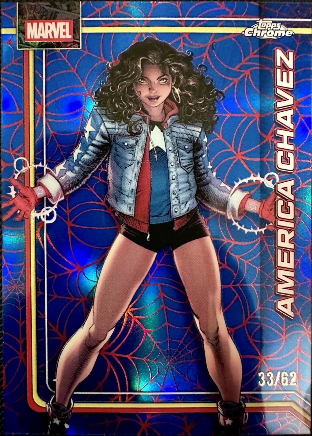America Chavez Spider-Web Red/Blue Refractor