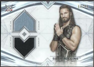 Seth Rollins #DR-SR Wrestling Cards 2020 Topps WWE Undisputed Dual Relics