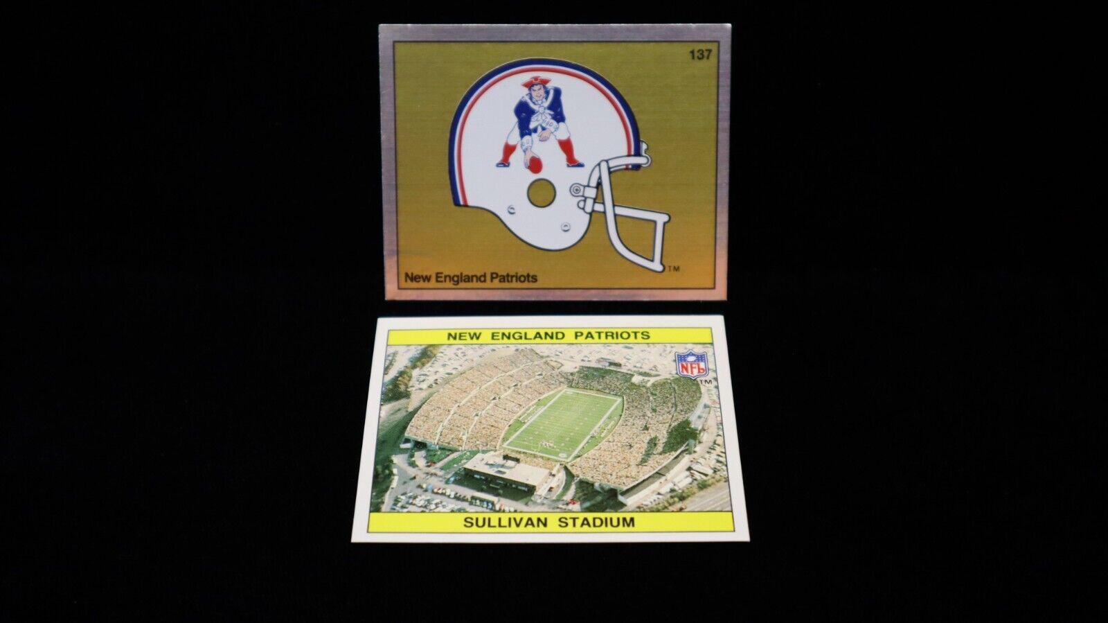 New England Patriots Helmet #137 1988 Panini Sticker Football
