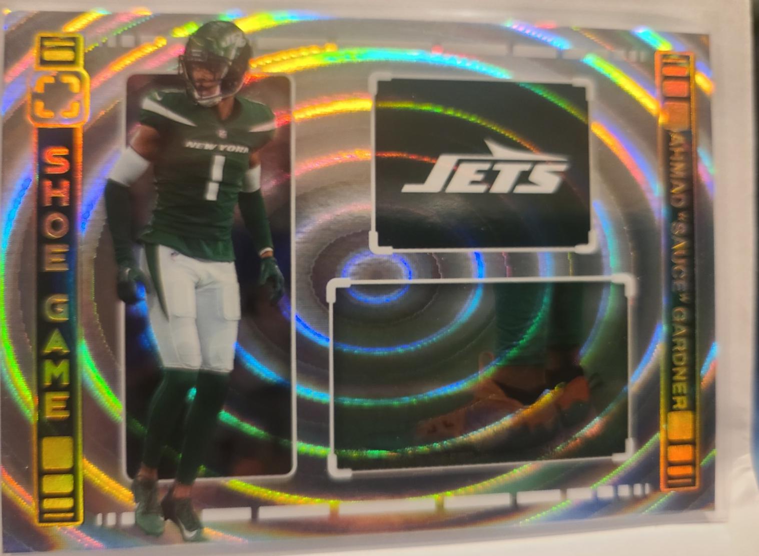Ahmad Sauce Gardner #SG-AGA Football Cards 2024 Panini Photogenic The Shoe Game