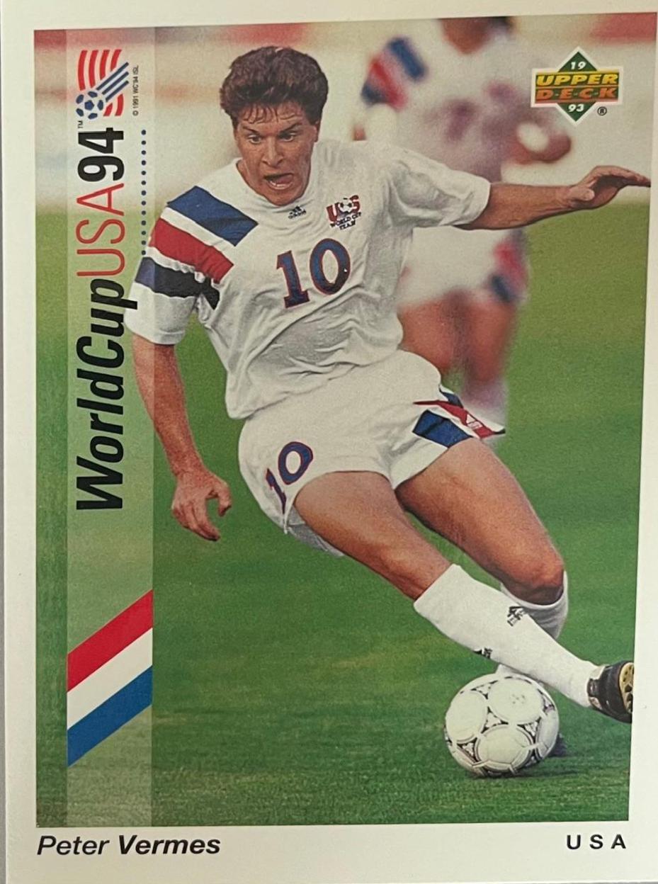 Peter Vermes #24 1993 Upper Deck World Cup Soccer