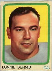 Lonnie Dennis #9 Football Cards 1963 Topps CFL