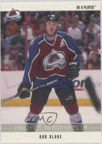 Rob Blake #33 2002 In The Game Be A Player Memorabilia Hockey