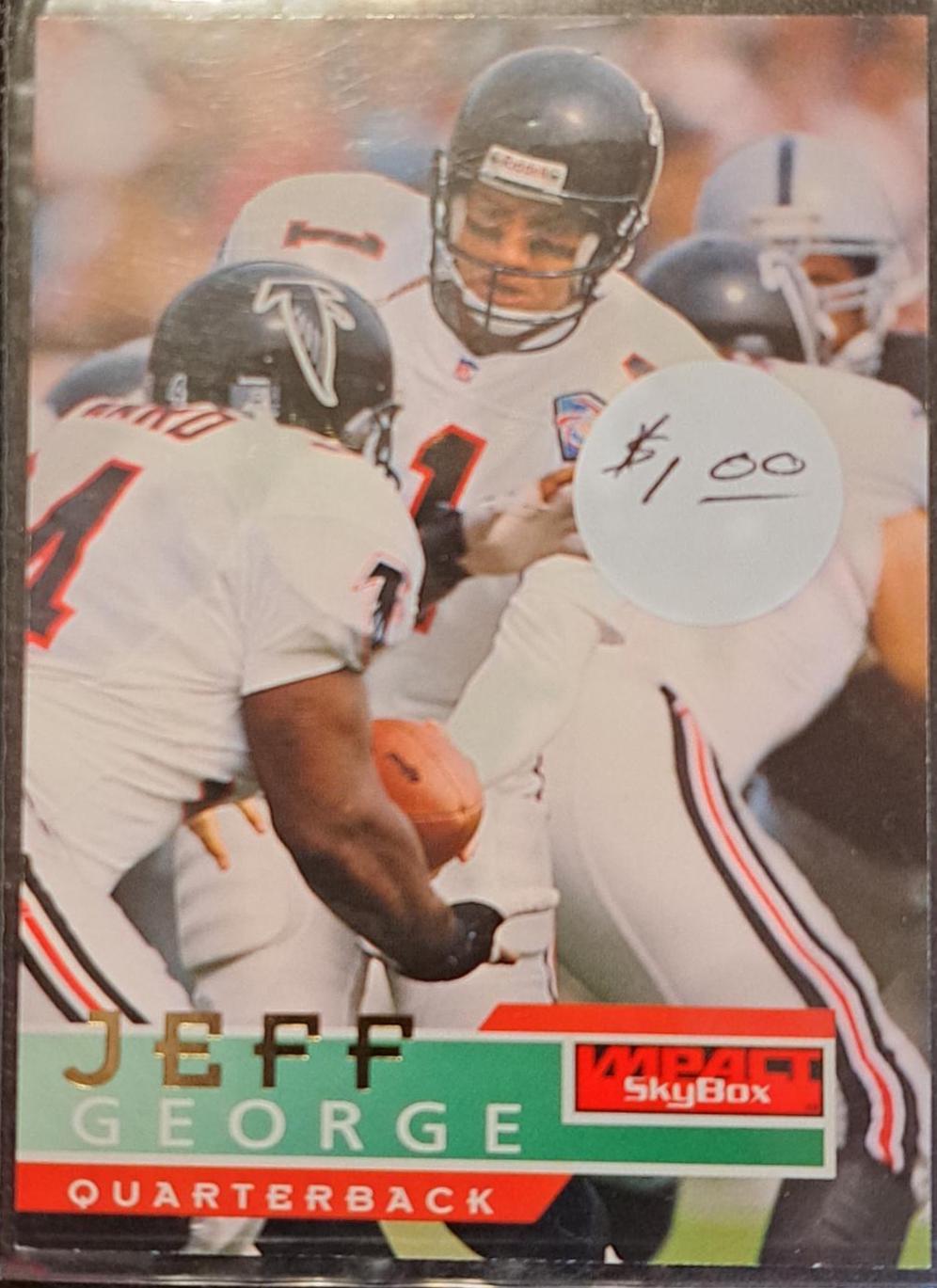 Jeff George #5 Football Cards 1995 Skybox Impact