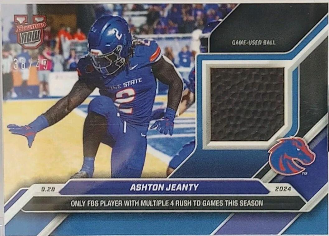 Ashton Jeanty #20B 2024 Bowman U Now Relic Football