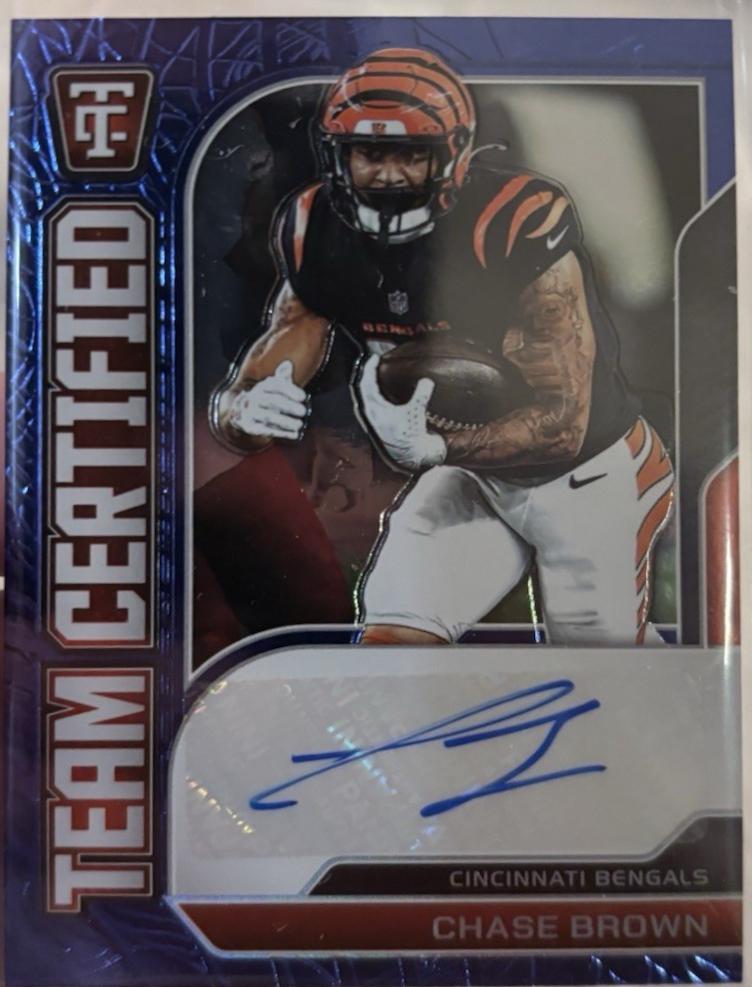 Chase Brown #22 2024 Panini Totally Certified Team Signature Football