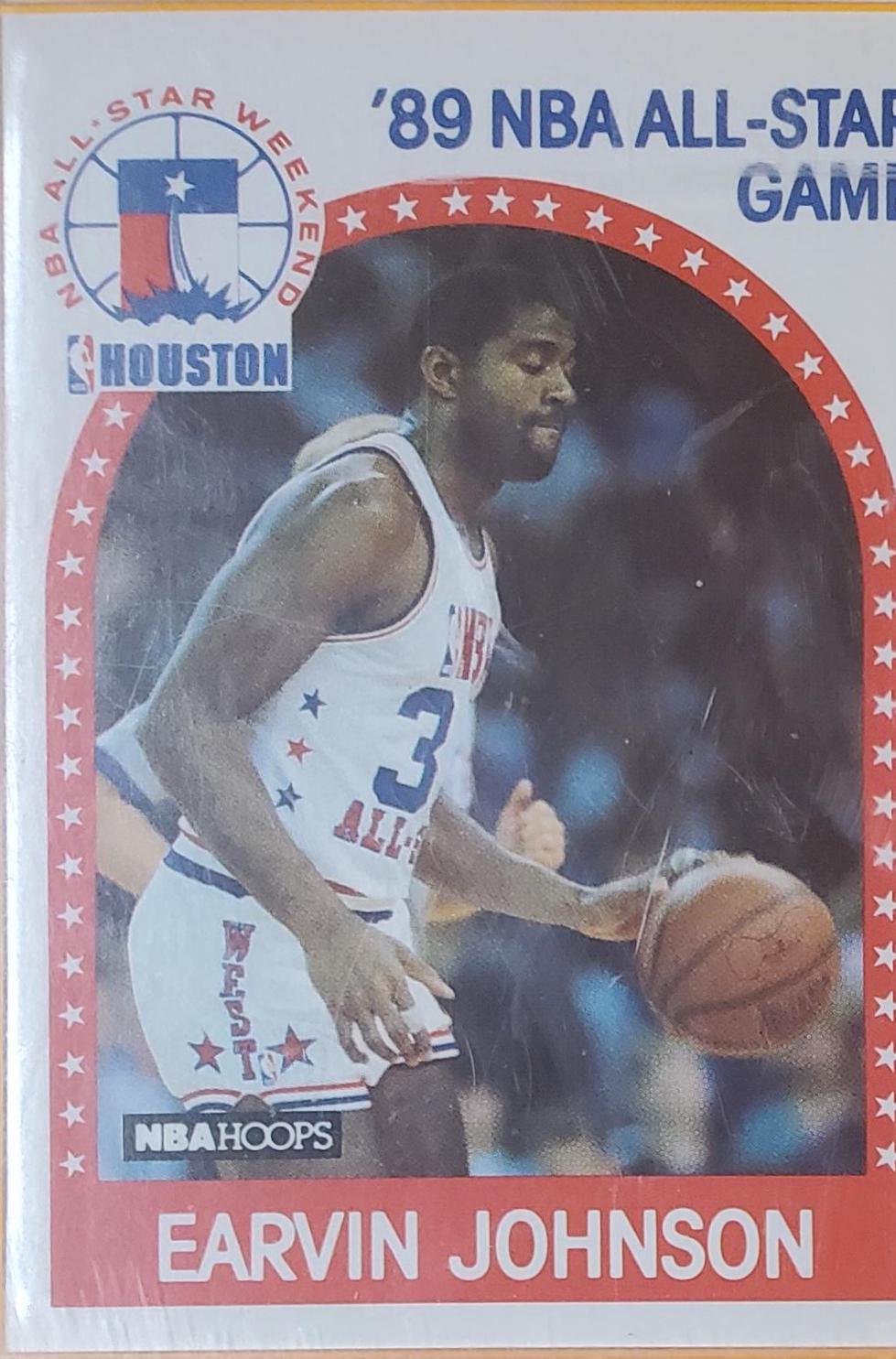 Earvin Johnson #166 Basketball Cards 1989 Hoops All-Star Panels