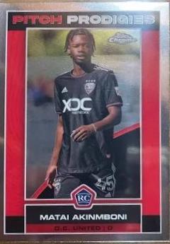 Matai Akinmboni #121 Soccer Cards 2023 Topps Chrome MLS