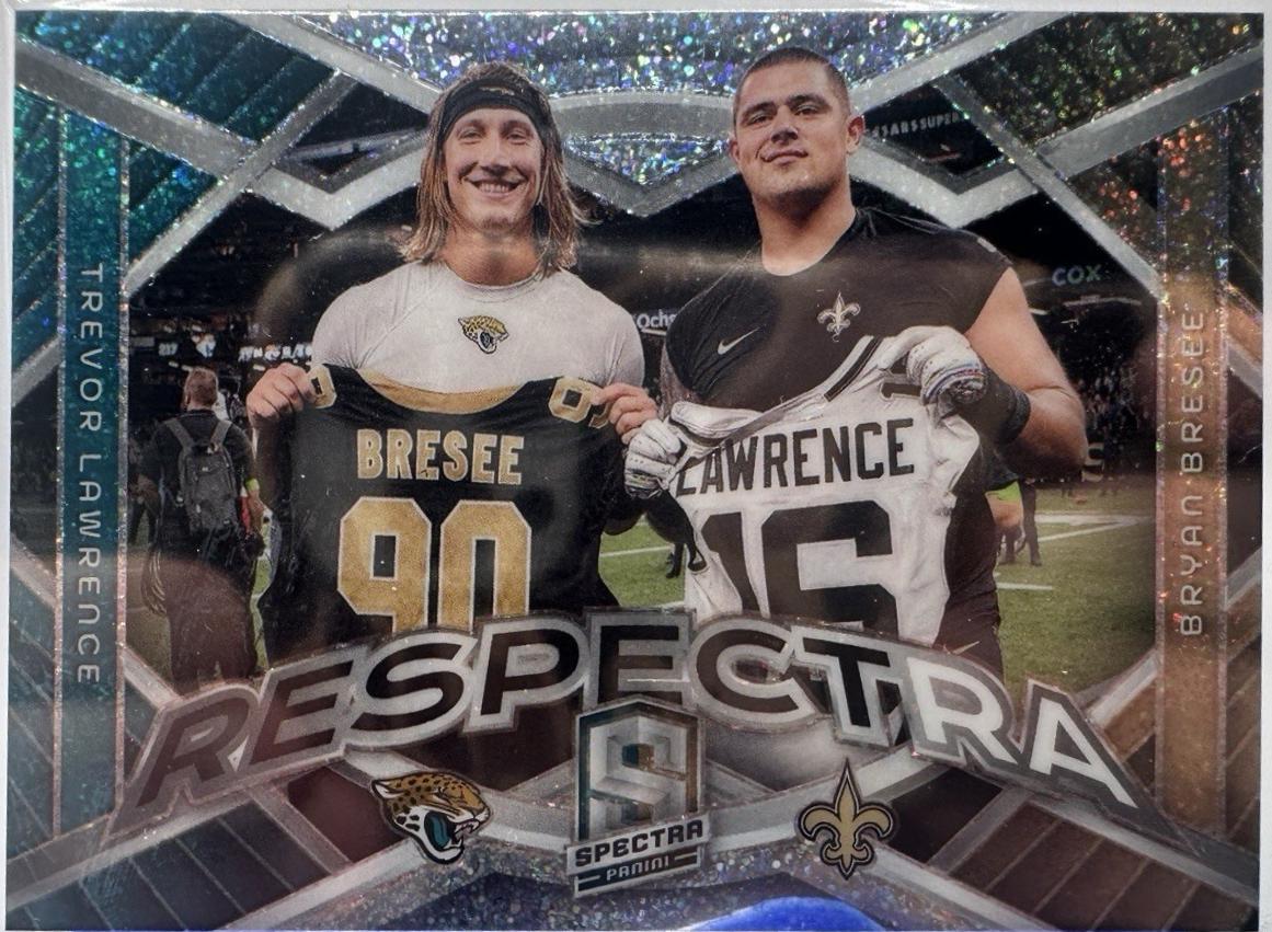 Bryan Bresee / Trevor Lawrence #SWAP-TLBB Football Cards 2024 Panini Spectra Respectra