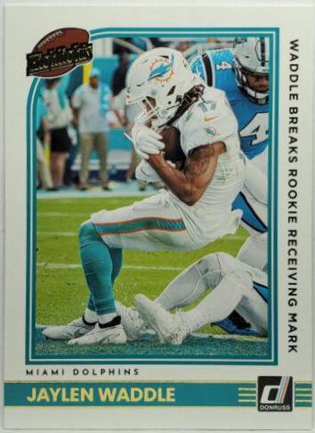 Jaylen Waddle #H-JW Football Cards 2022 Panini Donruss Highlights