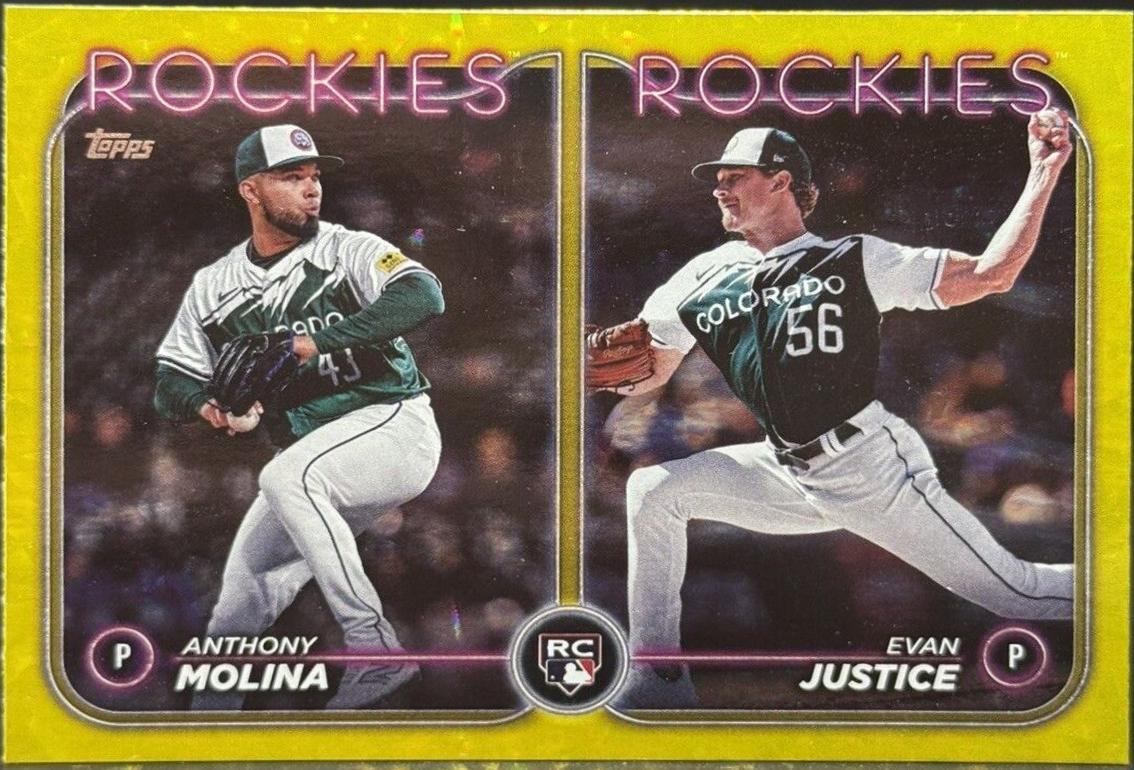 Evan Justice & Anthony Molina [Yellow Crackle Foilboard] #US270