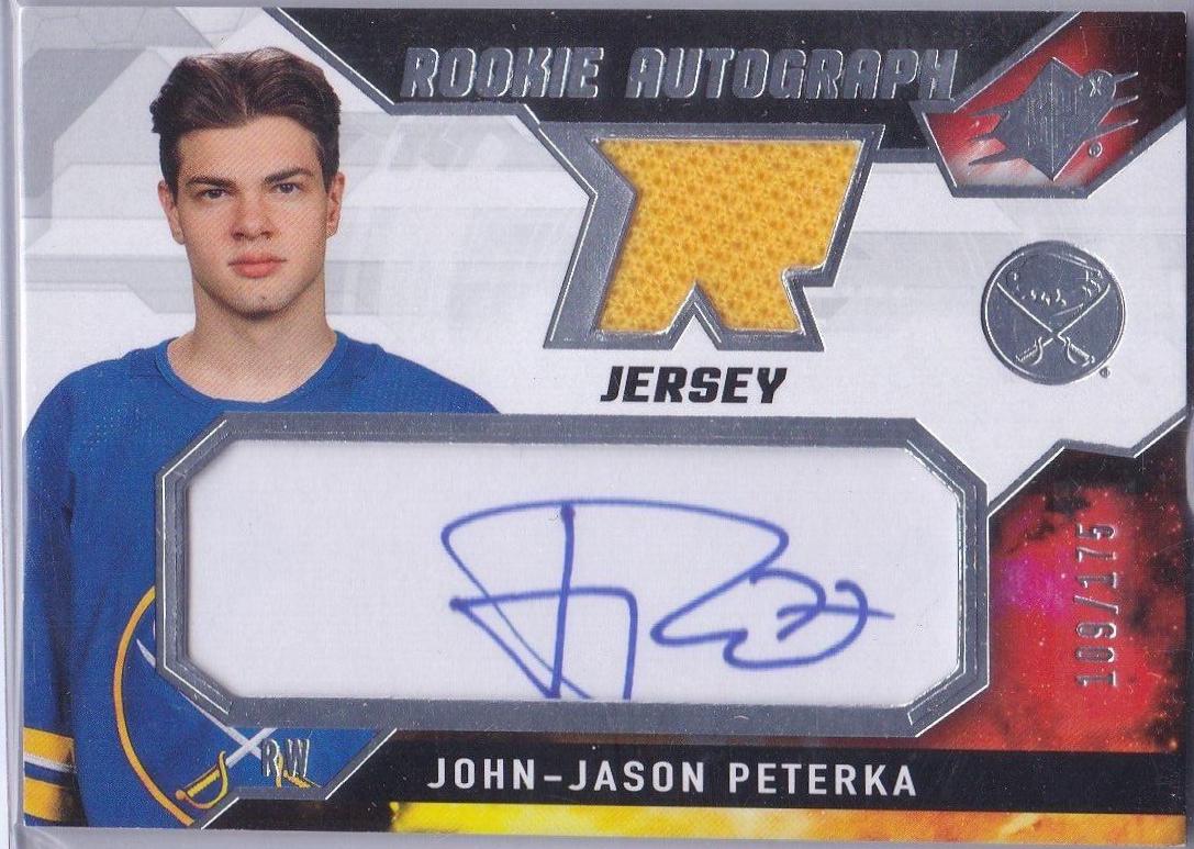 John Jason Peterka #JP 2021 Spx Rookie Auto Jersey Hockey