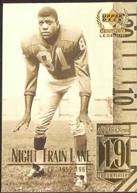 Dick Lane #19 Football Cards 1999 Upper Deck Century Legends