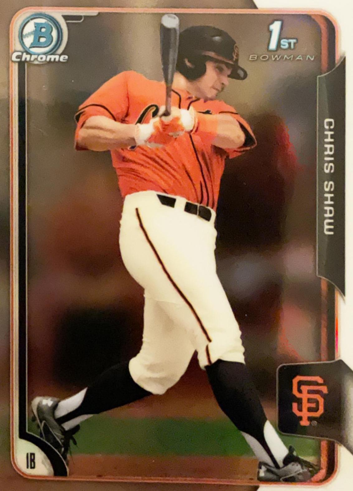Chris Shaw #37 Baseball Cards 2015 Bowman Draft Chrome