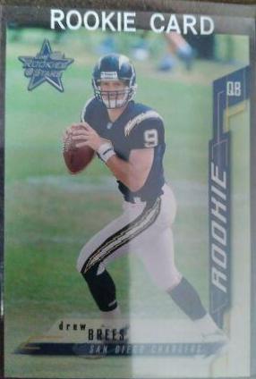 Drew Brees #202 Football Cards 2001 Leaf Rookies & Stars
