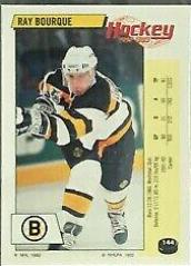 Ray Bourque #144 Hockey Cards 1992 Panini Stickers