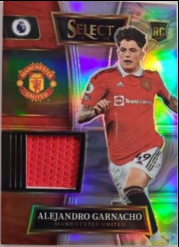 Alejandro Garnacho #SW-ALG Soccer Cards 2022 Panini Select Premier League Swatches