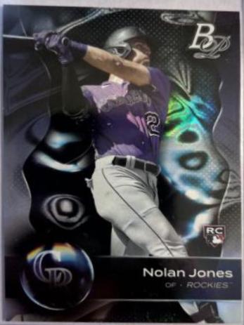 Nolan Jones #40 Baseball Cards 2023 Bowman Platinum