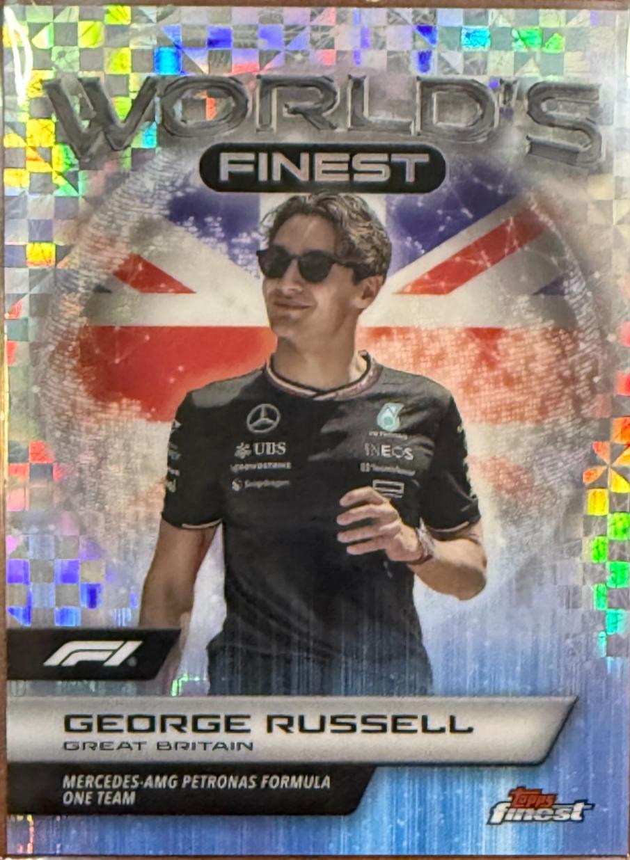 George Russell #WF-5 Racing Cards 2024 Topps Finest Formula 1 World’s Finest