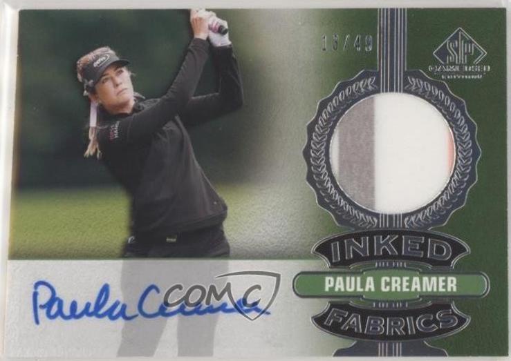 Paula Creamer #IF-PC 2021 Sp Game Used Inked Fabrics Golf