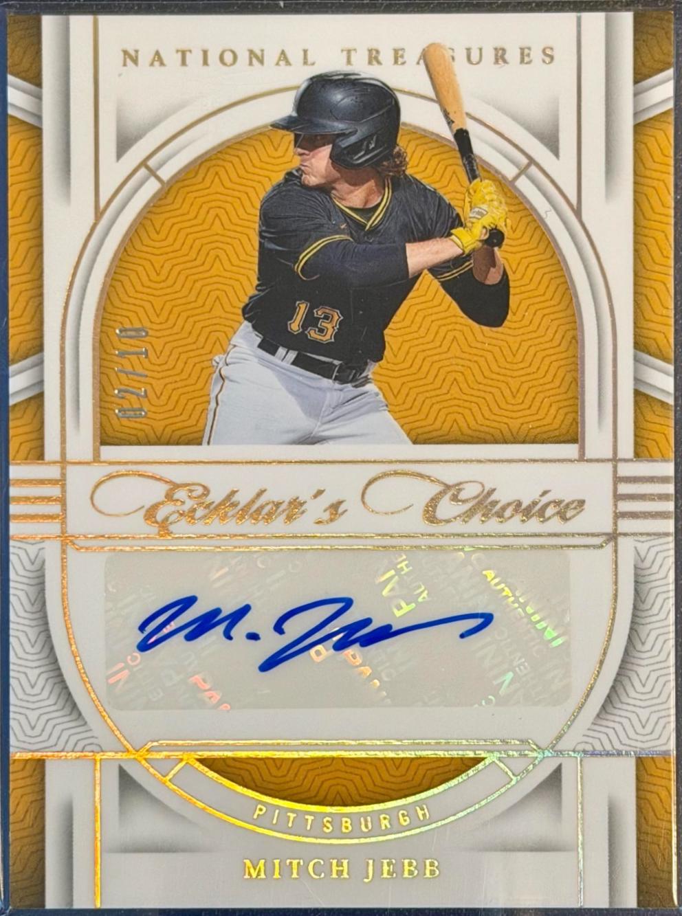 Mitch Jebb #10 2024 Panini National Treasures Prospect Material Signature Baseball