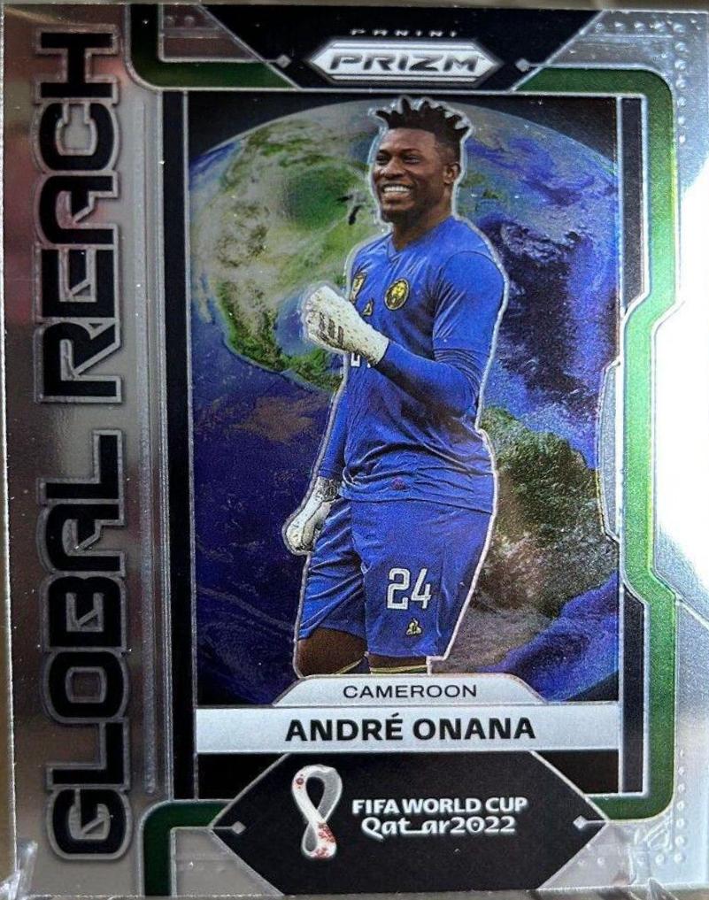 Andre Onana #9 Soccer Cards 2022 Panini Prizm World Cup Global Reach