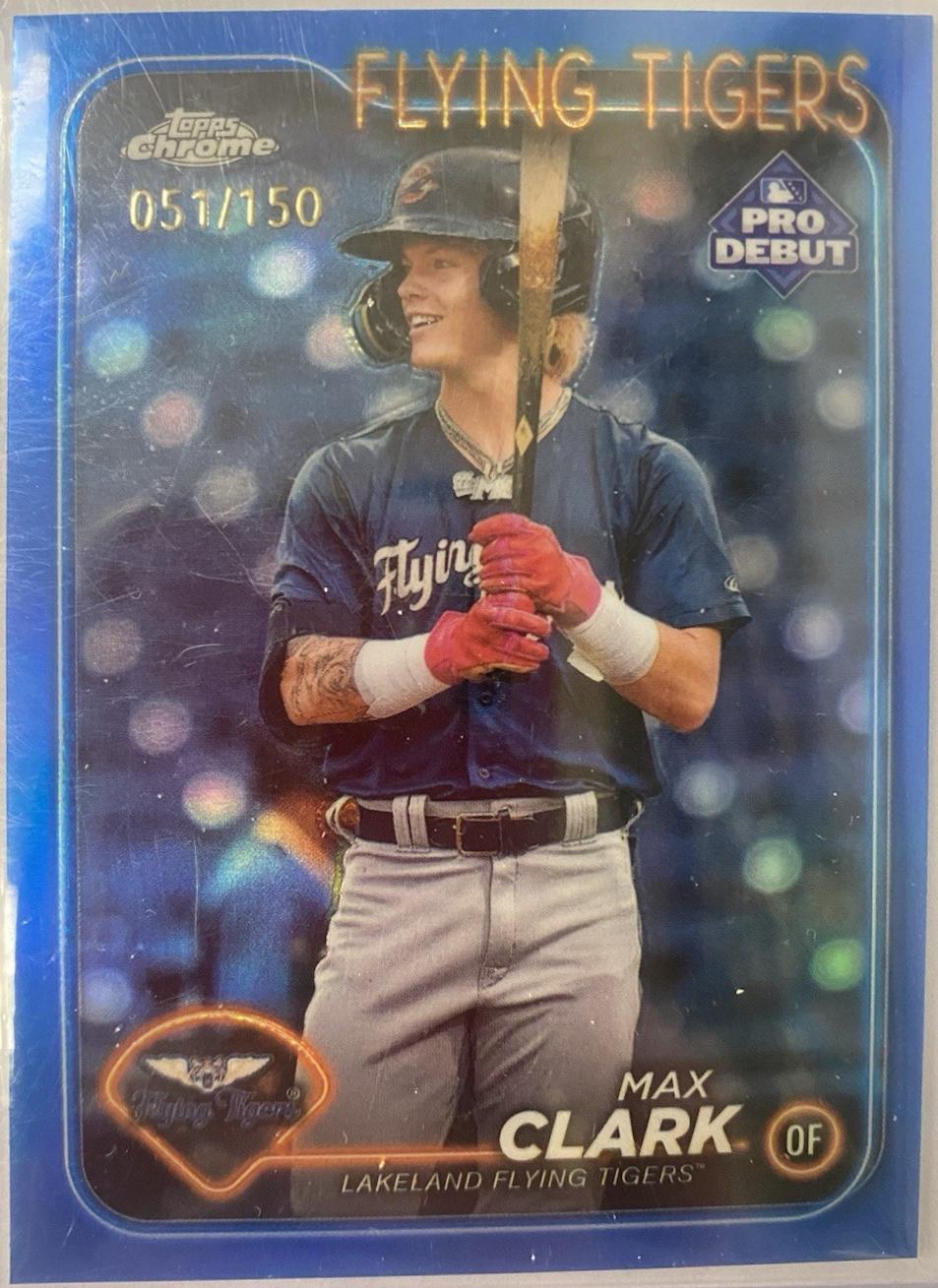 Max Clark [Blue Refractor] #PDC-141 Prices | 2024 Topps Pro Debut ...