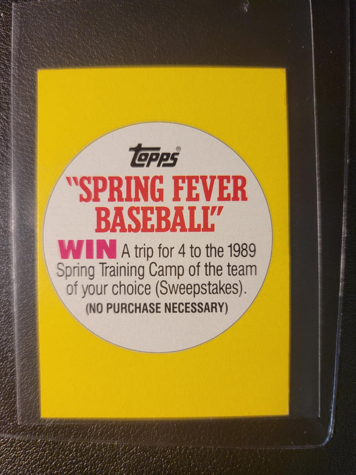 Spring Fever Baseball Baseball Cards 1988 Topps