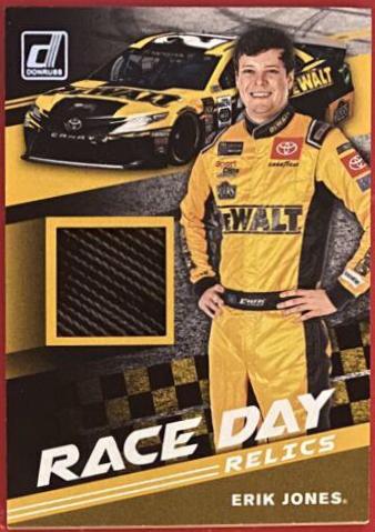 Erik Jones #RD-EJ Racing Cards 2020 Panini Donruss Nascar Race Day Relics