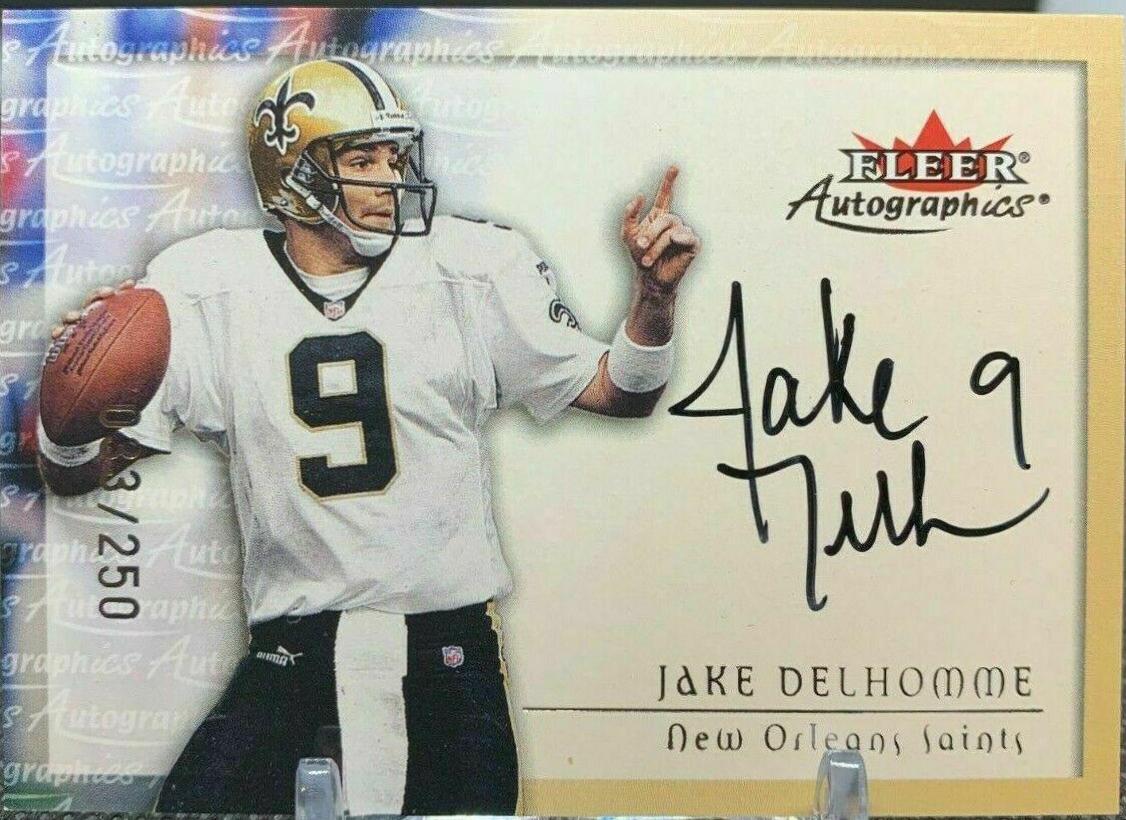 Jake Delhomme Football Cards 2000 Fleer Autographics