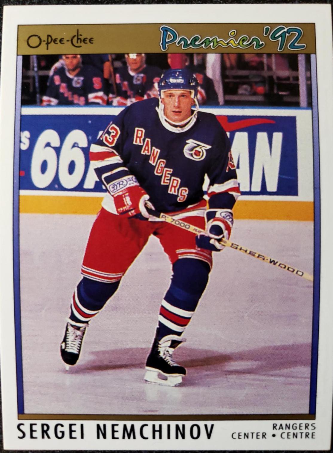 Sergei Nemchinov #25 Hockey Cards 1991 O-Pee-Chee Premier