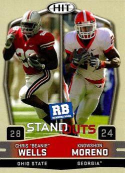 Beanie Wells / Knowshon Moreno #53 2009 Sage Hit Football