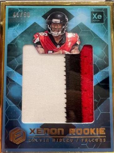 Calvin Ridley #H-CR Football Cards 2018 Panini Elements Xenon Rookie Jumbo Materials