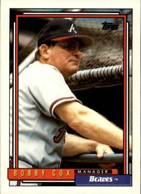 Bobby Cox #489 Baseball Cards 1992 Topps